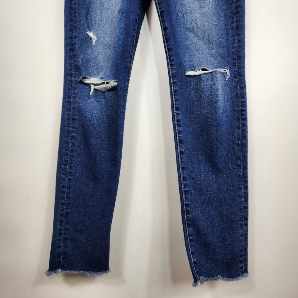 American Eagle Highest Rise Jegging Distressed Frayed Hem Super Stretch - 10R - Picture 5 of 9